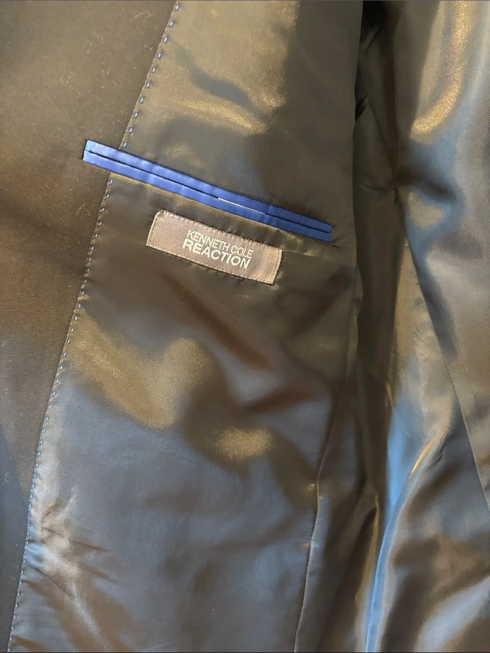 Kenneth Cole Black Men's Two-Button Suit Jacket